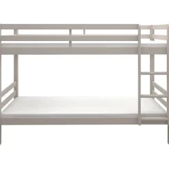 Lits superposés séparables enfant - 2x90x200 cm - Pin massif gris clair - Sommier inclus - ANDO