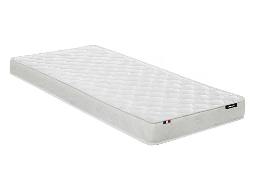 Lits superposés triple 3 x 90 x 190 cm - Métal - Blanc + Matelas - ELOUAN III