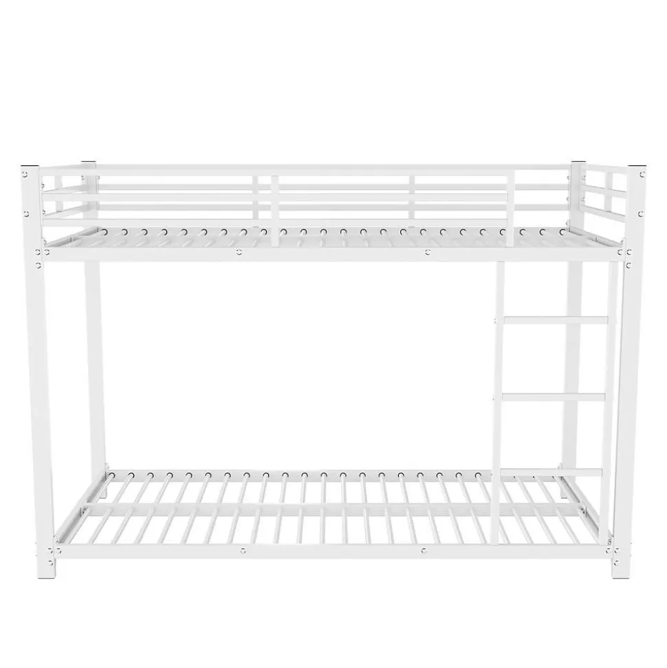 Lits Superposés 90x200cm Fer Blanc Blackcolors