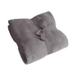 L-Merch - Couverture motif/style uni MICROFLUSH Grey (Taille unique)