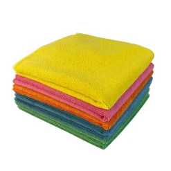 Lot 5 chiffons de nettoyage microfibre GoodHome multicouleur L.40 x l.38cm