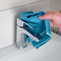 Lot 5 chiffons de nettoyage écaille de poisson GoodHome jaune, vert et bleu L.16 x l.16cm