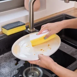 Lot 10 éponges à récurer anti-rayures L.13 x l.3.5 x ep.7 cm