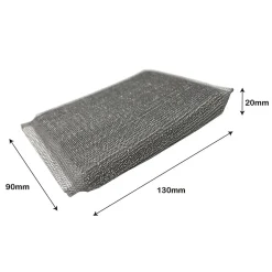 Lot 2 éponges à récurer gris argenté L.13 x l.2 x ep.9 cm