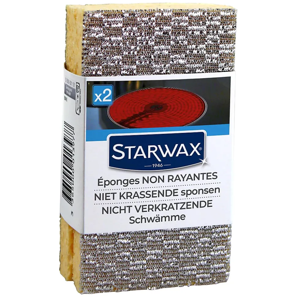 Lot 2 éponges non rayante Starwax L.13,5 x l.11,5 cm