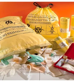Lot 500 Sacs DASRI Jaune pour déchets à risques infectieux 15L 20L 100L Litres Taille - 15L-DASRI