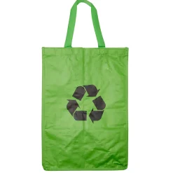 Lot 3 sacs de recyclage ménagers l.31 x H.44 cm bleu, vert et jaune