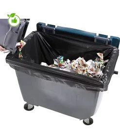 Lot 50 sacs poubelle à déchets Housses de conteneur 500L litres container à ordure