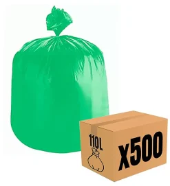 Lot 500 sacs poubelle à déchet Rouleaux de 20L 30L 50L 100L 110L 130L Litres Taille - 110L-VERT