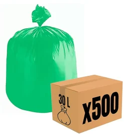 Lot 500 sacs poubelle à déchet Rouleaux de 20L 30L 50L 100L 110L 130L Litres Taille - 30L-VERT
