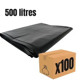 Lot 100 sacs poubelle à déchets Housses de conteneur 500L litres container à ordure