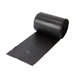 Lot 100 sacs poubelles jetables noir 70 L