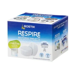 Lot 2 tablettes pour absorbeur d'humidité Respire Bostik 25m²