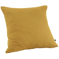 Lot 2 taies d'oreillers 60x60 cm double gaze de coton jaune - PEPA 1