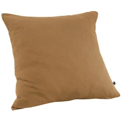 Lot 2 taies d'oreillers 60x60 cm double gaze de coton camel - PEPA 1