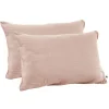 Lot 2 taies d'oreillers 50x70 cm double gaze de coton rose - PEPA 2