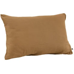 Lot 2 taies d'oreillers 50x70 cm double gaze de coton camel - PEPA 2