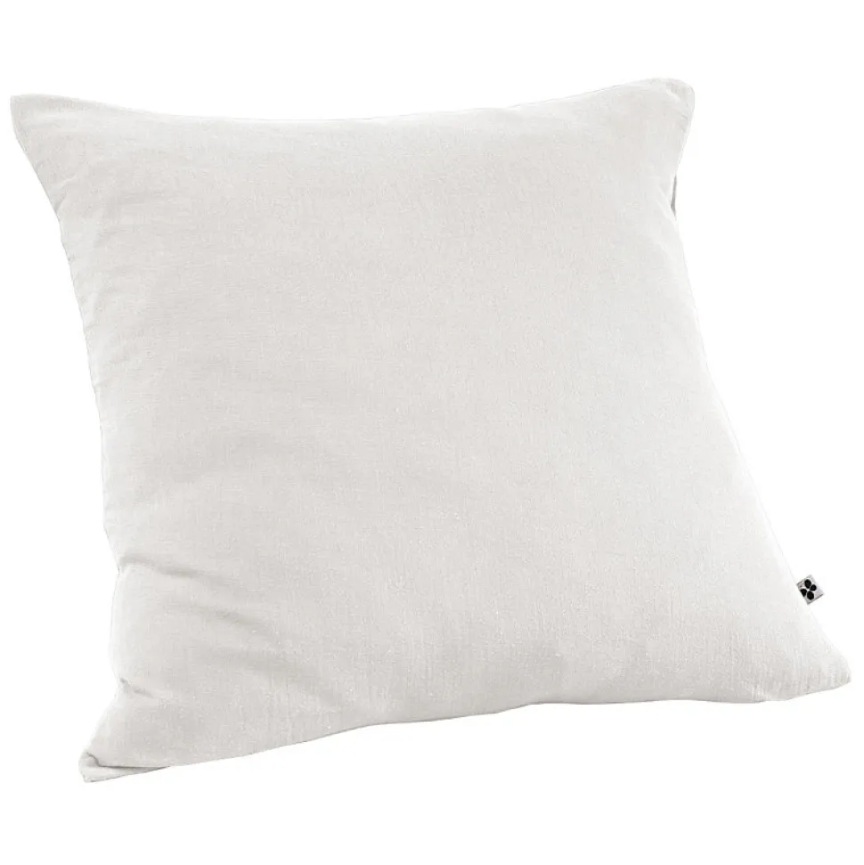 Lot 2 taies d'oreillers 60x60 cm double gaze de coton blanc - PEPA 1