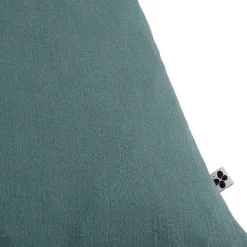 Lot 2 taies oreillers 60x60 double gaze de coton bleu canard - PEPA 1