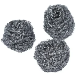 Lot 3 tampons à récurer en acier Eléphant L.4 x l.9,5 cm