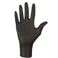 Lot de 5 boites de 100 gants en nitrile jetables - non poudrés - Taille M - Noir - Vivezen
