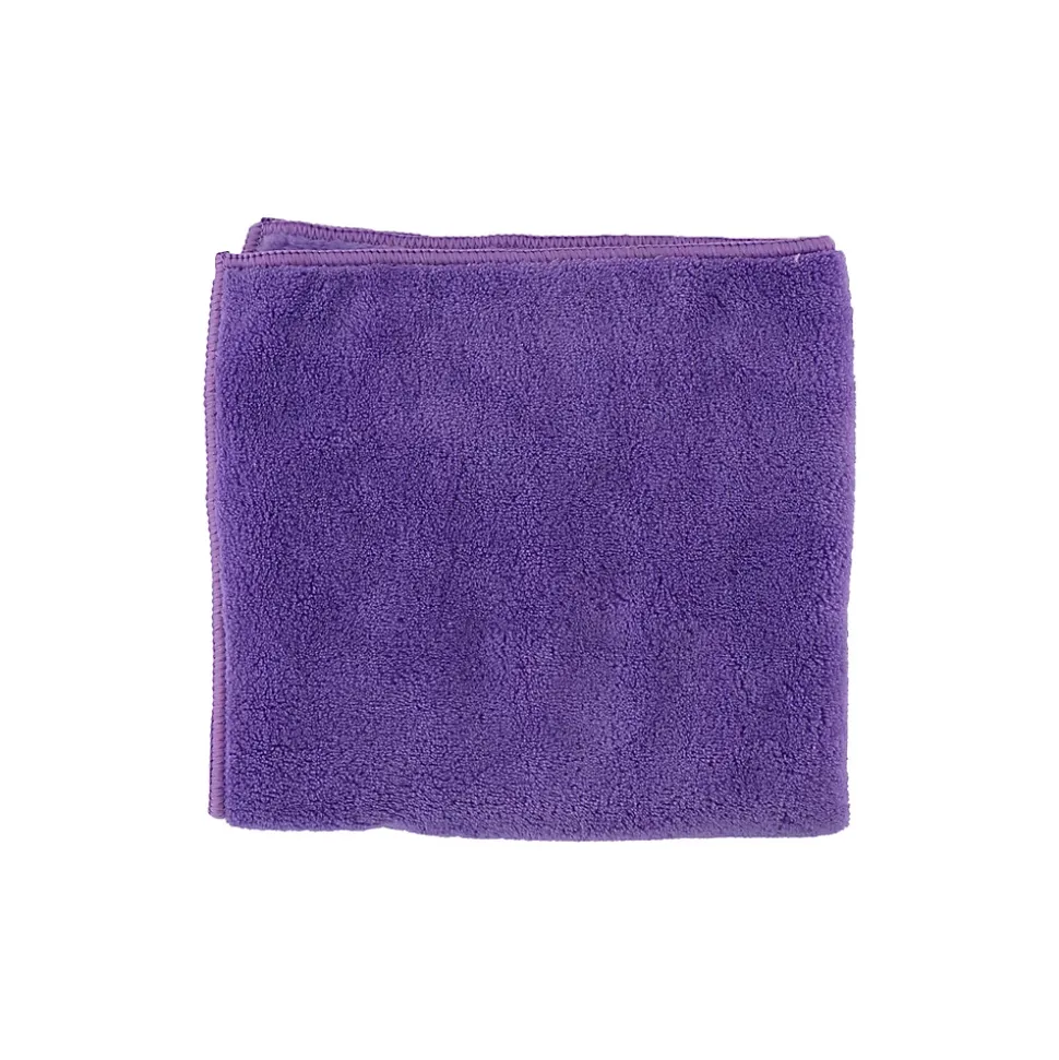 Lot de 2 Chiffon Microfibre XL DUNLOP Voiture 36x36cm - Ultra-Absorbant 660gsm, Lavable & Réutilisable, Nettoyage Sec & Humide