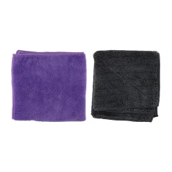 Lot de 2 Chiffon Microfibre XL DUNLOP Voiture 36x36cm - Ultra-Absorbant 660gsm, Lavable & Réutilisable, Nettoyage Sec & Humide
