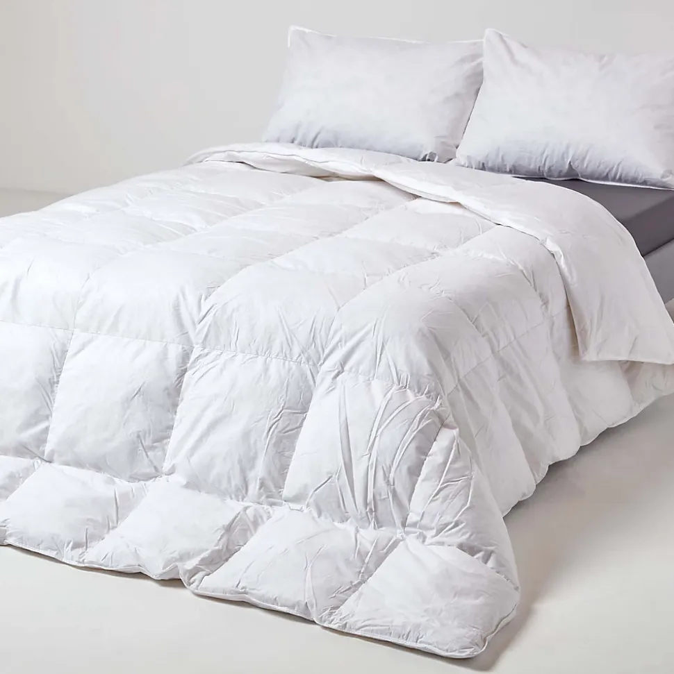 Lot de 2 couettes 4 saisons 260 x 220 cm en duvet et plumes d'oie 9 + 4.5 Tog - HOMESCAPES