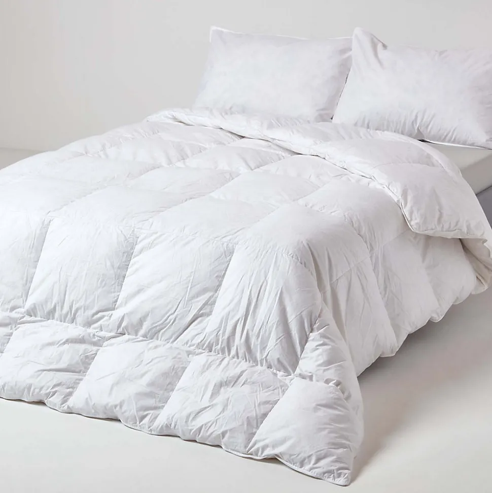 Lot de 2 couettes 4 saisons 230 x 220 cm en duvet et plumes de canard 9 + 4.5 Tog - HOMESCAPES