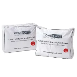 Lot de 2 Couettes de Luxe 4 saisons en duvet de canard 10.5 + 4.5 Tog, 260 x 220 cm - HOMESCAPES