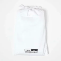 Lot de 2 draps housse lit bébé en coton égyptien bio 400 fils blanc, 60 x 120 cm - HOMESCAPES