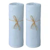 Lot de 2 Draps housse lit bébé 60 x 120 cm / 100% coton / 57 fils/cm² - 1 Ciel + 1 Ciel
