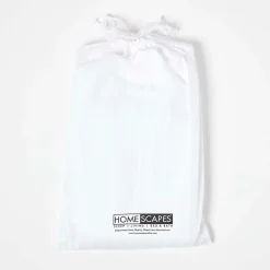 Lot de 2 draps housse lit bébé en coton égyptien 330 fils blanc, 60 x 120 cm - HOMESCAPES
