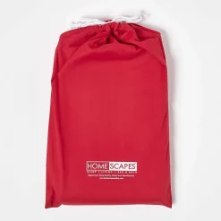 Lot de 2 draps housse lit bébé en coton égyptien 200 fils rouge, 60 x 120 cm - HOMESCAPES