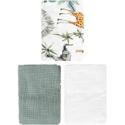 Lot de 3 Draps housses couffin en coton Safari