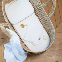 Lot de 3 Draps housses couffin en gaze de coton Pastel