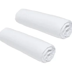 Lot de 2 draps housses TODAY Essential - 90 x 190 cm - 1 personne - 100% Coton - Craie