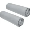 Lot de 2 draps housses TODAY Essential - 140 x 190 cm - 2 personnes - 100% Coton - Acier