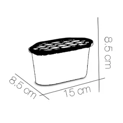Lot de 6 déshumidificateur pour l'humidité, absorbeur d'humidité 180 gr, capacité 350 ml - L 15 x Profondeur 8.5 x Hauteur 8.5 cm