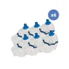 Lot de 6 franges en coton 185g doublé blanc