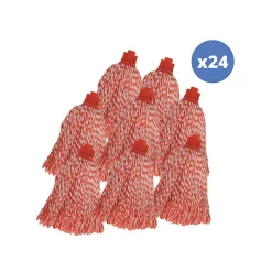 Lot de 24 franges en microfibre rouge