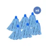 Lot de 6 franges en viscose bleu