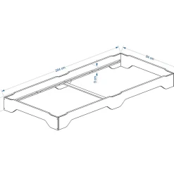Lot de 2 lits superposables RONNY en pin, 90 x 200 cm, vernis naturel