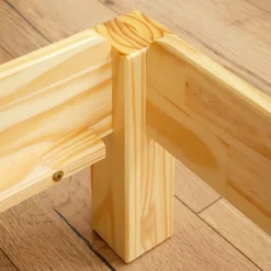 Lot de 2 lits superposables 80x190 cm RINO en pin massif, vernis naturel