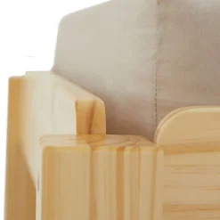 Lot de 2 lits superposables 80x190 cm RINO en pin massif, vernis naturel