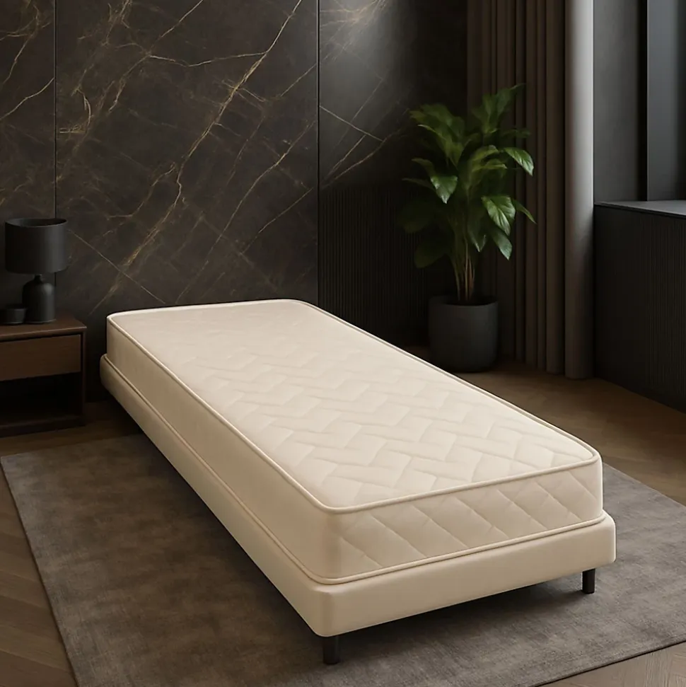 lot de 2 Matelas Souple avec face de contact latex Pour Canap Lit 90x200 x 10 cm - 5 zones de Confort - Noyau Poli Lattex HR...