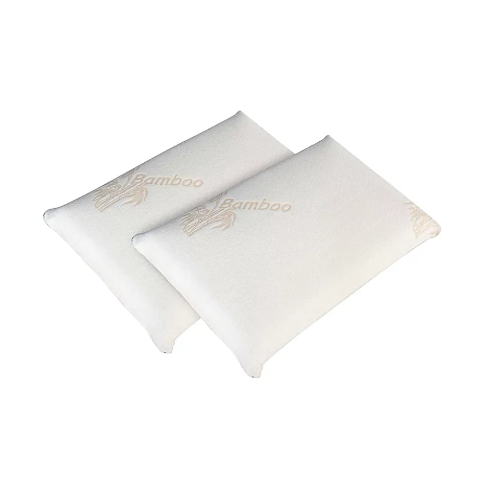 Lot de 2 oreillers Bamboo 40x60 cm Mémoire de forme