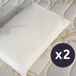 Lot de 2 oreillers Bamboo 40x60 cm Mémoire de forme