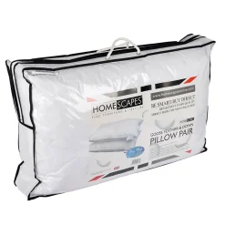 Lot de 2 oreillers en plumes et duvet d'oie, 50 x 75 cm - HOMESCAPES