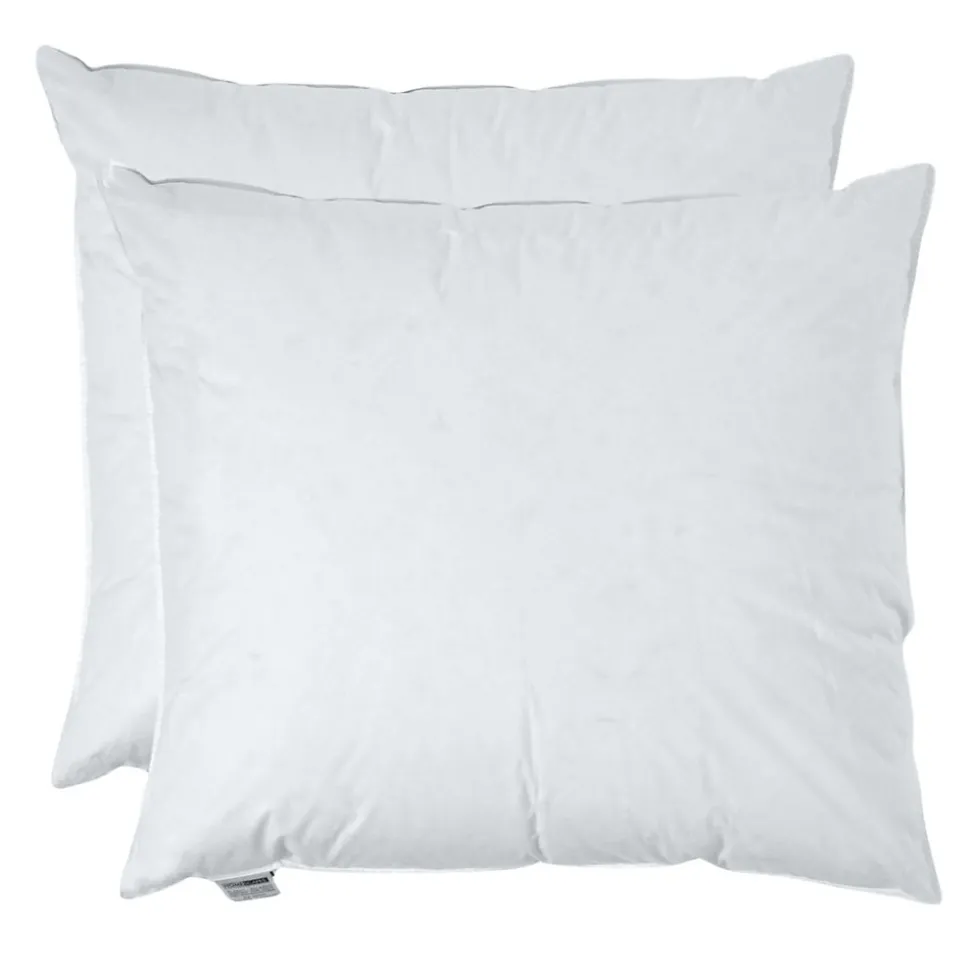 Lot de 2 oreillers en plumes et duvet d'oie, 60 x 70 cm - HOMESCAPES